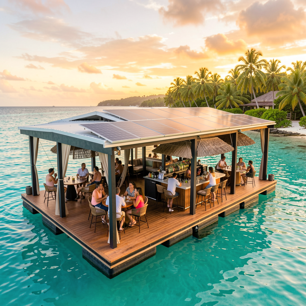 The Floating Bar concept in Bocas del Toro, Panama
